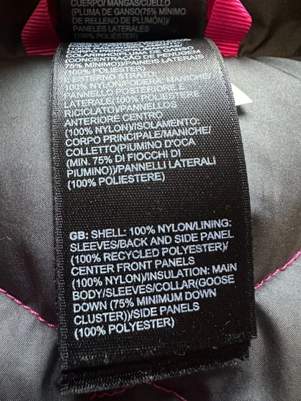 The North Face Girls XL 18 Aconcagua 550 Puffer Jacket Goose Down Coat Hot Pink